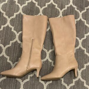 DV by Dolce Vita Women's Knee-High Heeled Boots in Beige